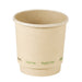 Vaso de cartón marrón de fibra de bambú de doble pared sin plástico, Base Agua 120ml A62mm - 1000Uds