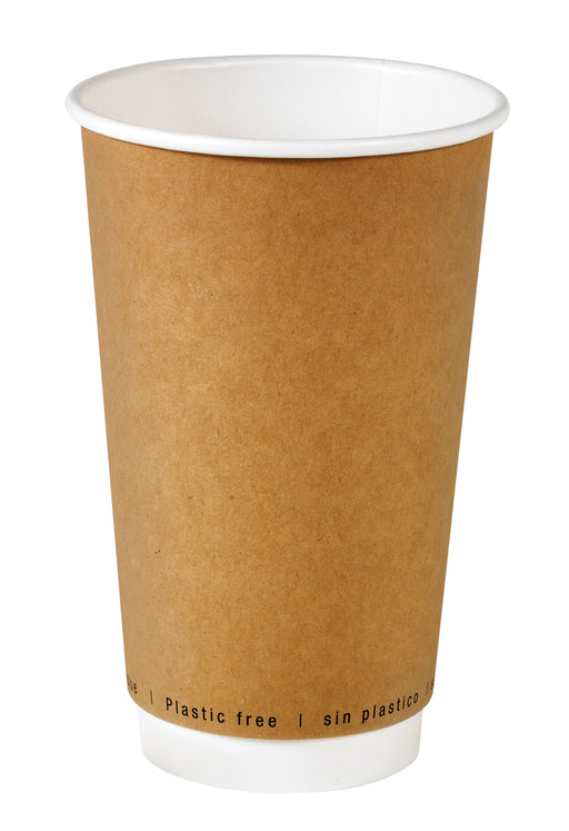 Vaso de cartón con doble capa kraft. 470ml A136mm - 500Uds