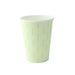 Vaso de cartón blanco con decoración de hojas H79mm 180ml - 1000Uds