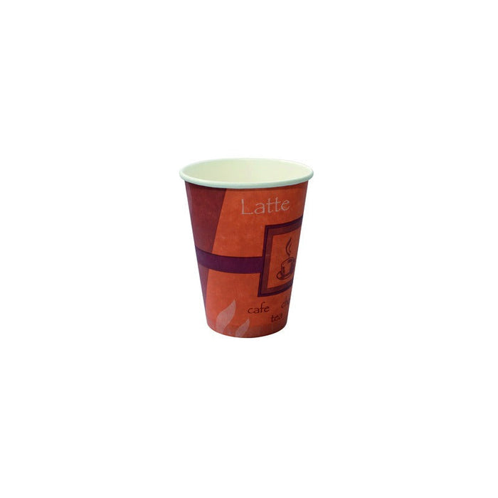 Vaso de cartón marrón decoración Pasión 350ml A111mm - 1000Uds