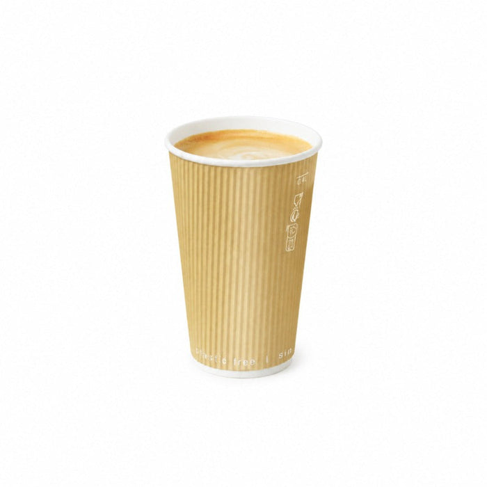 Vaso de cartón ondulado H62mm 120ml - 1000Uds