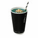 Vaso Rippley de cartón corrugado negro de doble pared sin plástico, base agua H136mm 460ml - 500Uds