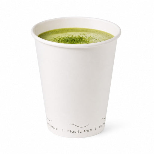 Vaso de cartón blanco Eden sin plástico, Base agua 350ml A110mm - 1000Uds