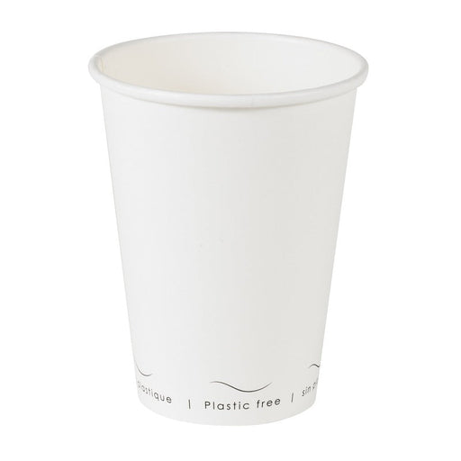 Vaso de cartón blanco Eden sin plástico, Base agua 350ml A110mm - 1000Uds