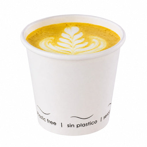Vaso de cartón blanco Eden sin plástico, Base agua 72ml A57mm - 1000Uds