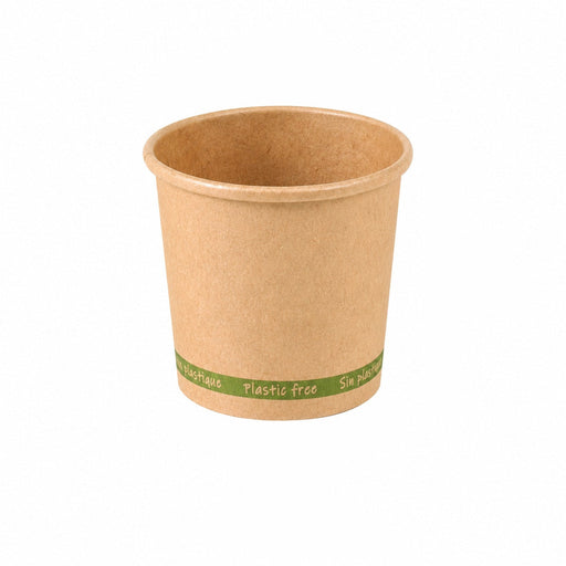 Vaso Zen de cartón kraft sin plástico, base agua 72ml A57mm - 1000Uds