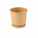 Vaso Zen de cartón kraft sin plástico, base agua 72ml A57mm - 1000Uds