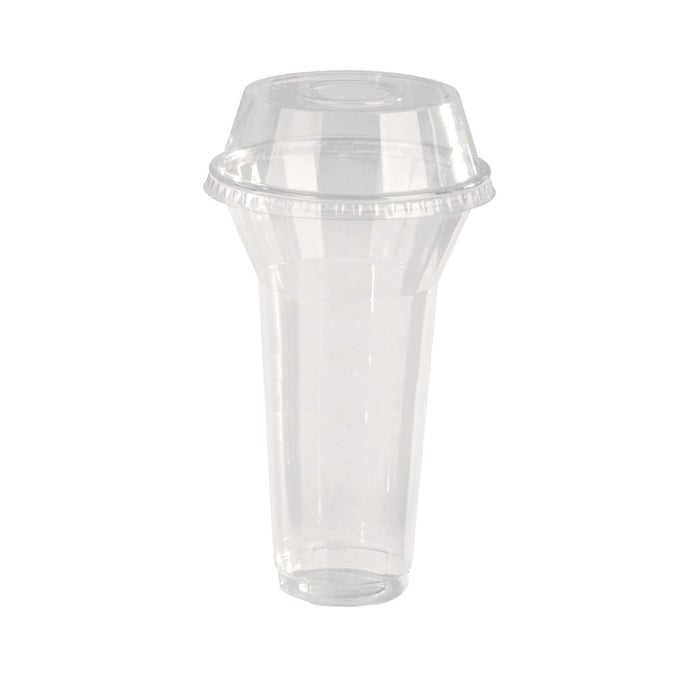 Combo vaso + tapa alta PET con agujero 450ml A127mm - 400Uds