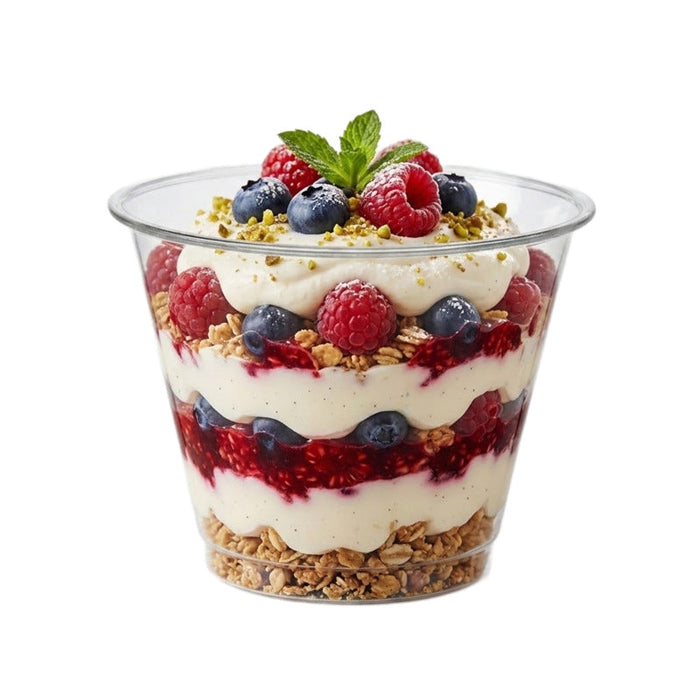 Vaso de postre PET transparente 270ml A74mm - 1000Uds