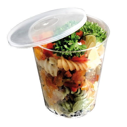 Vaso de postre de plástico PET transparente H82,5mm 240ml - 1000Uds