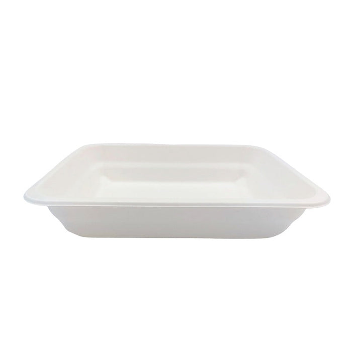 Bandeja de Pulpa laminado PLA sellable 1300ml 227x178mm A45mm - 200Uds