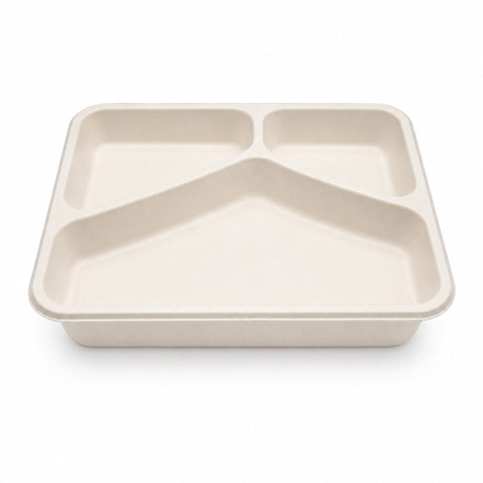 Bandeja de Pulpa laminada PLA Menu 3 compartimentos - 200Uds