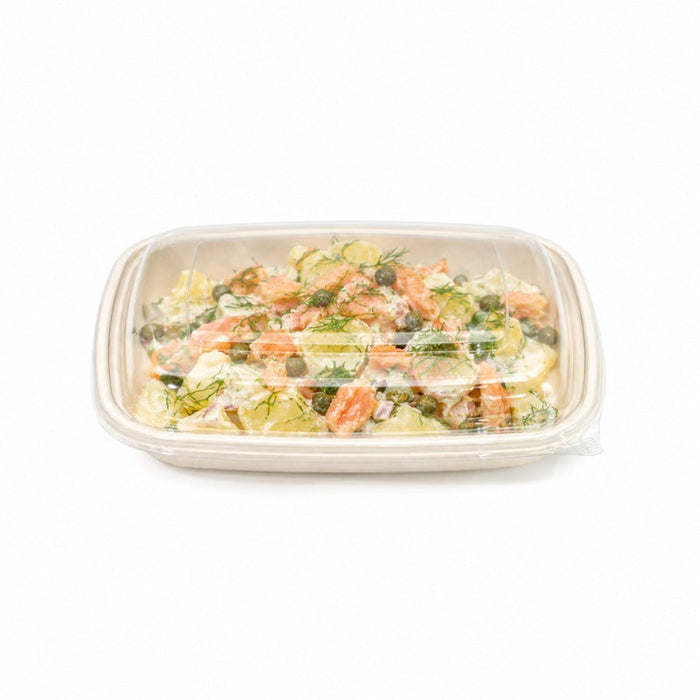 Tapa de cúpula rectangular transparente PET 135x165mm A9mm - 400Uds