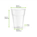 Vaso de postre de plástico PLA transparente 250ml A85mm - 1250Uds