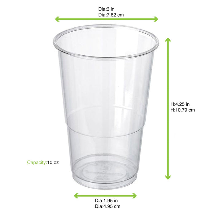 Vaso de postre de plástico PLA transparente 280ml A105mm - 2000Uds