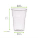 Vaso de postre de plástico PLA transparente 400ml A115mm - 1000Uds