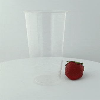 Vaso de postre de plástico PLA transparente 670ml A155mm - 1000Uds