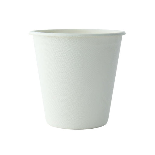 Vaso de postre blanco elaborado con pulpa de caña de azúcar 370ml A92mm - 1000Uds