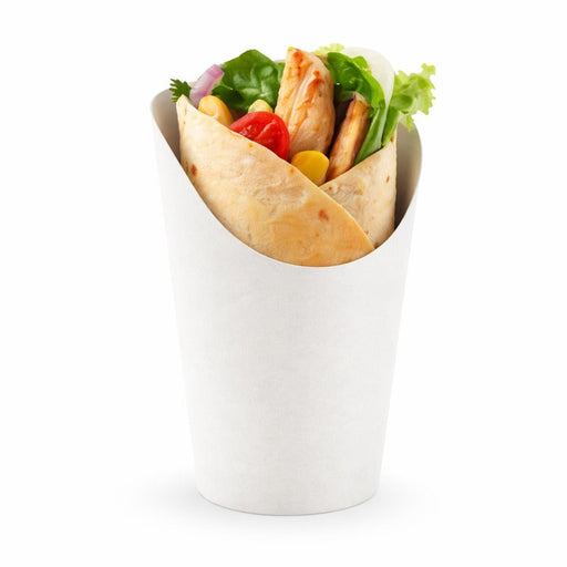 Pote de cartón blanco para Burritos/Wraps/Snacks 230ml A117mm - 1200Uds