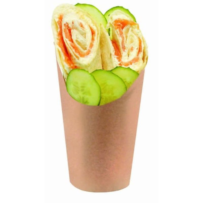 Pote de cartón kraft para Burritos/Wraps/Snacks 325ml A133mm - 1000Uds