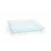 Plato verde transparente rectangular en PS KLARITY 130x130mm - 100Uds