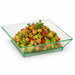 Plato verde transparente rectangular en PS KLARITY 65x65mm - 200Uds