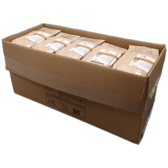 Caja cuadrada de cartón marrón con tapa ventana KRAY 350ml 115x115mm A40mm - 250Uds