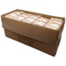 Caja cuadrada de cartón marrón con tapa ventana KRAY 350ml 115x115mm A40mm - 250Uds