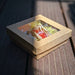 Caja cuadrada de cartón marrón con tapa ventana KRAY 350ml 115x115mm A40mm - 250Uds