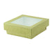 Caja cuadrada de cartón marrón con tapa ventana KRAY 3000ml 265x265mm A50mm - 100Uds