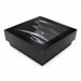 Caja cuadrada de cartón negro con tapa ventana "Kray" 115x115mm H40mm 350ml - 100Uds