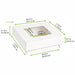 Caja cuadrada de cartón blanco con tapa ventana KRAY 350ml 115x115mm A40mm - 250Uds