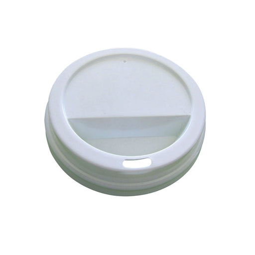 Tapa cúpula blanca de PS con pico vertedor Ø75mm A15mm - 2000Uds