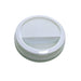 Tapa cúpula blanca de PS con pico vertedor Ø75mm A15mm - 2000Uds