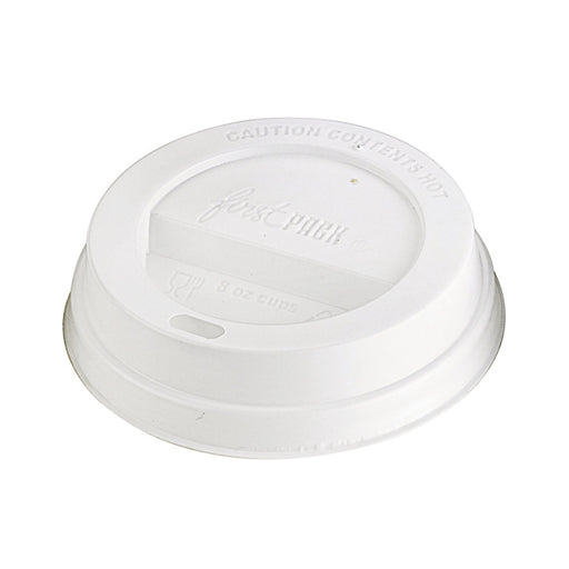 Tapa cúpula blanca de PS con pico vertedor Ø80mm - 1000Uds
