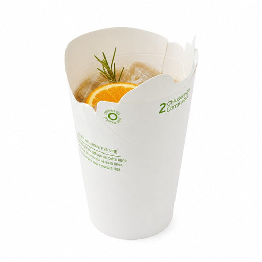 Caja de cartón blanco con cierre integrado 375ml A105mm - 500Uds