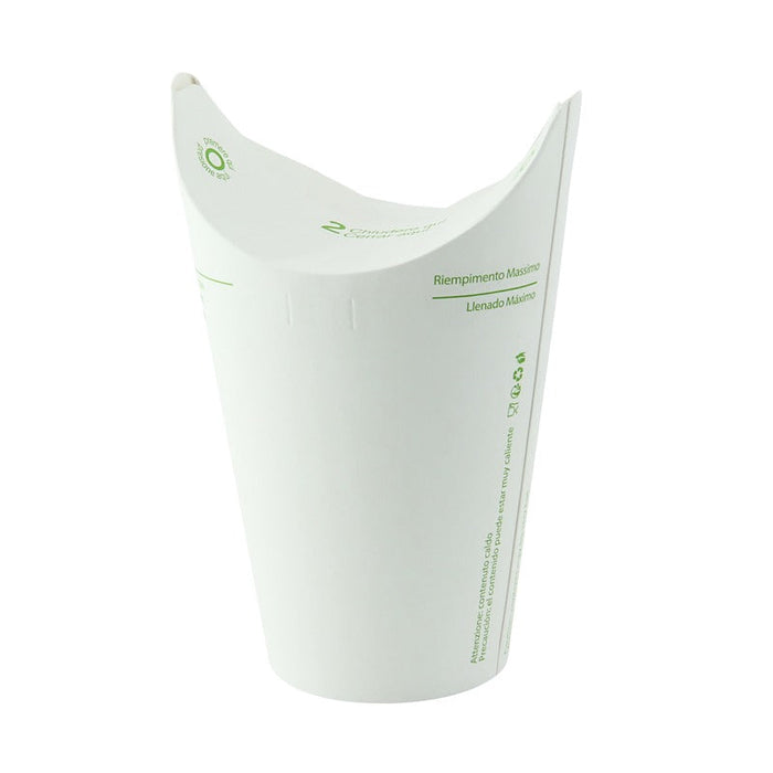 Caja de cartón blanco con cierre integrado 375ml A105mm - 500Uds