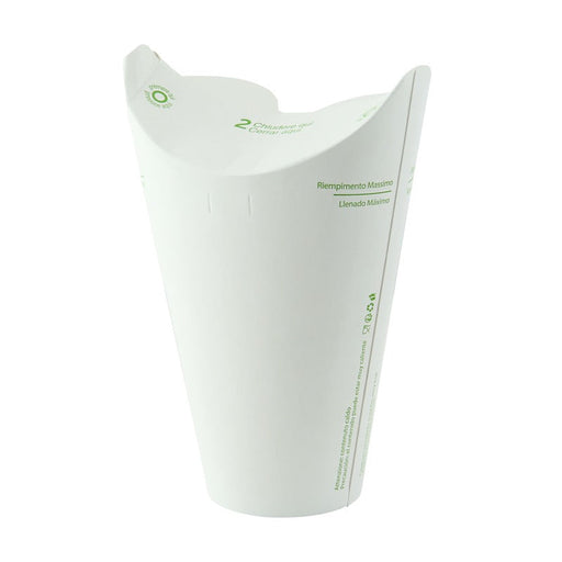 Caja de cartón blanco con cierre integrado 500ml A126mm - 500Uds