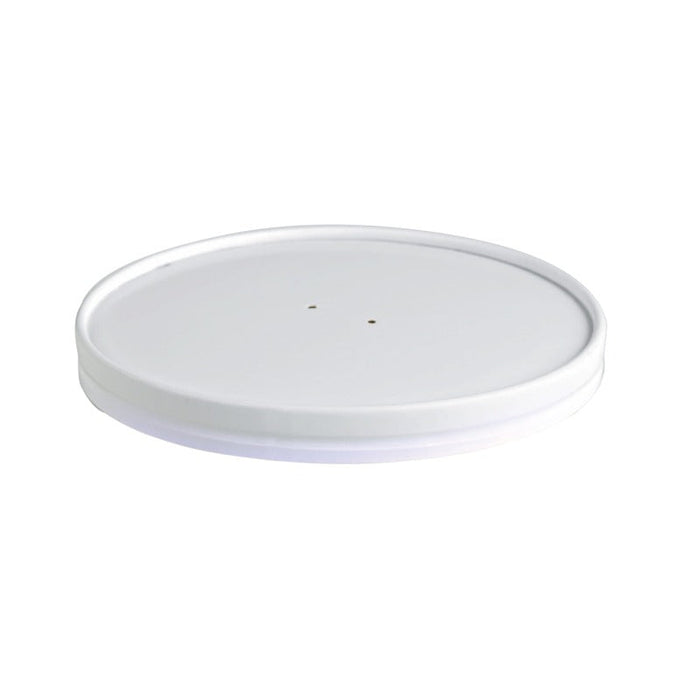 Tapa plana de cartón blanco sin plástico, Base agua Ø62mm - 1000Uds