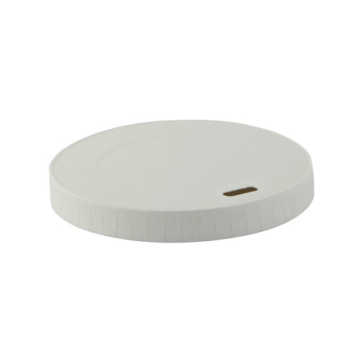 Tapa plana de cartón blanco sin plástico, Base agua Ø80mm - 1000Uds