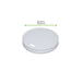 Tapa plana de cartón blanco sin plástico, Base agua Ø90mm - 1000Uds