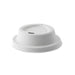 Tapa cúpula blanca con pico vertedor de pulpa para bebida caliente Ø80mm - 1000Uds