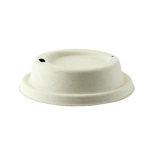 Tapa cúpula marrón con pico vertedor de pulpa para bebida caliente Ø90mm - 1000Uds