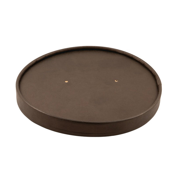 Tapa plana negra de cartón kraft perforado para vapor H15mm - 360Uds