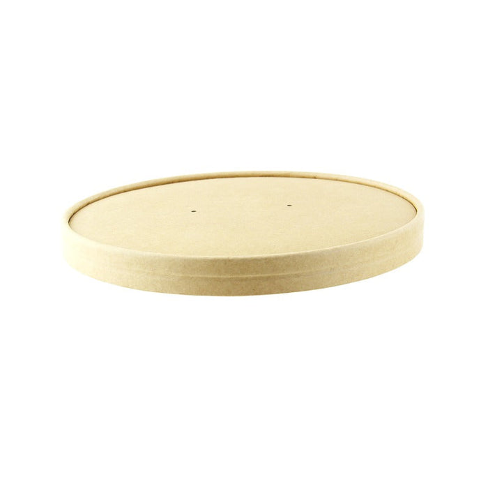 Tapa plana marrón de cartón kraft perforado para vapor Ø185mm - 360Uds