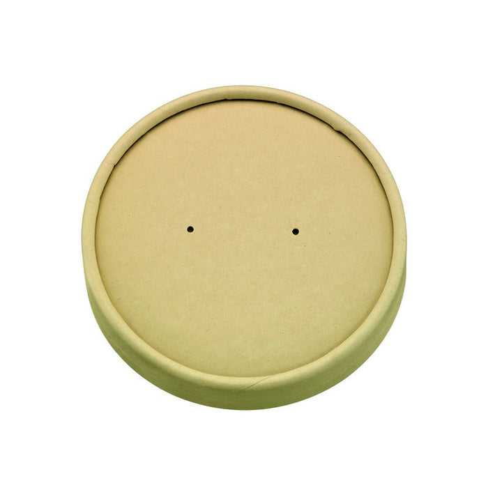Tapa plana marrón de cartón kraft perforado para vapor Ø185mm - 360Uds