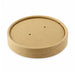 Tapa plana marrón de cartón kraft perforado para vapor Ø90mm - 500Uds