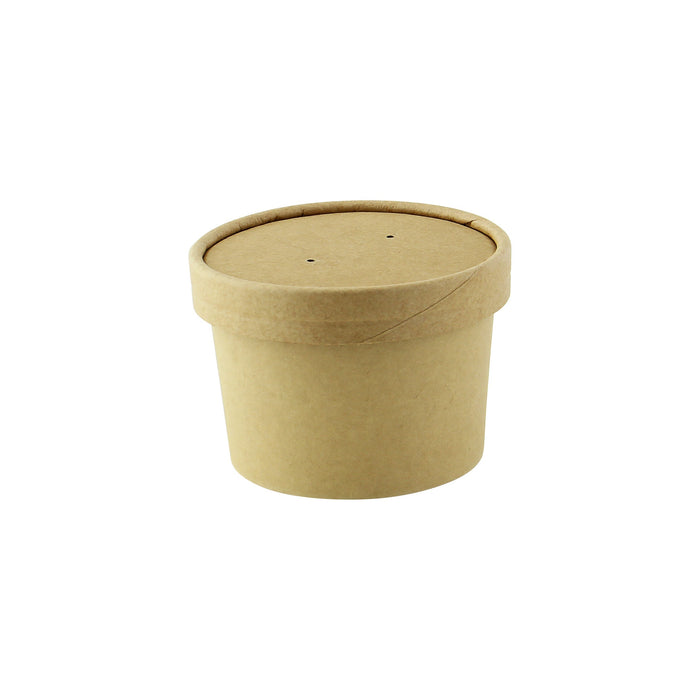 Tapa plana marrón de cartón kraft perforado para vapor Ø90mm - 500Uds