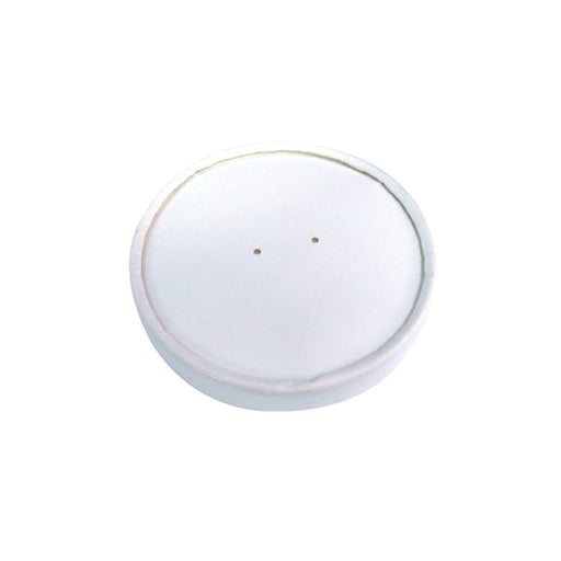 Tapa plana blanca de cartón kraft perforada para vapor Ø90mm - 500Uds
