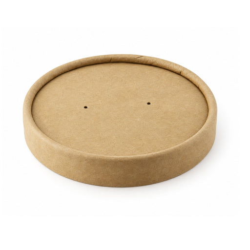 Tapa plana marrón de cartón kraft perforado para vapor Ø97mm - 500Uds